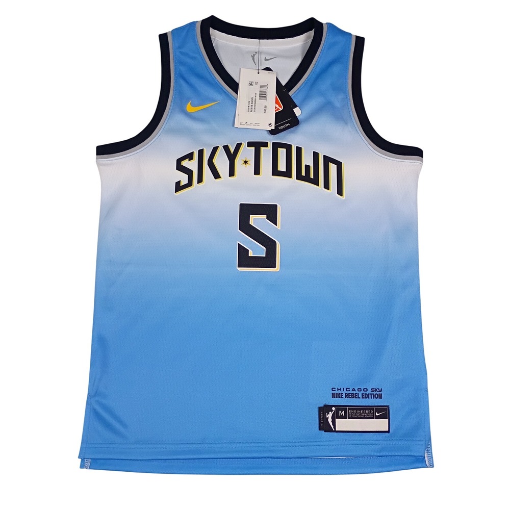 Nike Chicago Sky Angel Reese‎ Skytown Rebel Edition Youth Jersey Blue M 10/12